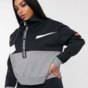 Nike Pro Mixed Media Quarter Zip Dri-Fit Pullover 3XL